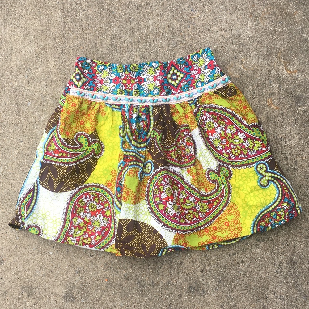 Boho Girls Paisley Skirt